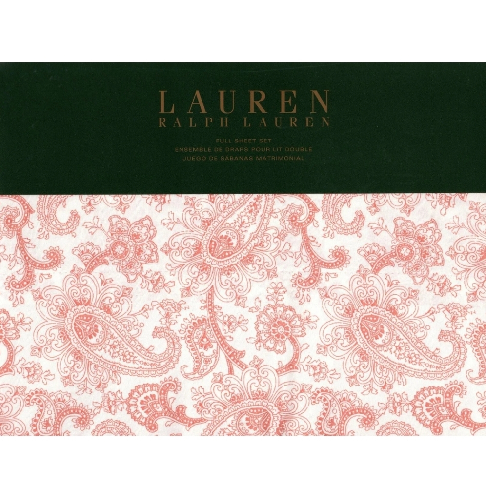 New Ralph Lauren Full size sheet set paisley